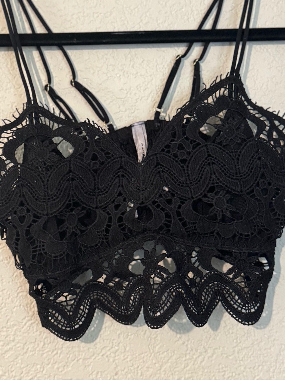 Anthropology XS Black  Viviette bra Bralette Lace